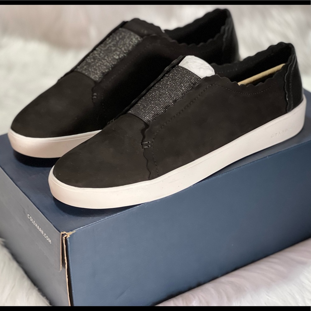 New Cole Haan Women's Grand Crosscourt Street Scallop Slip on Sneaker - Picture 5 of 15